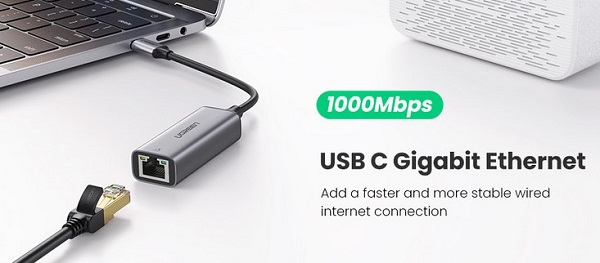 USB C Gigabit Ethernet Adapter
