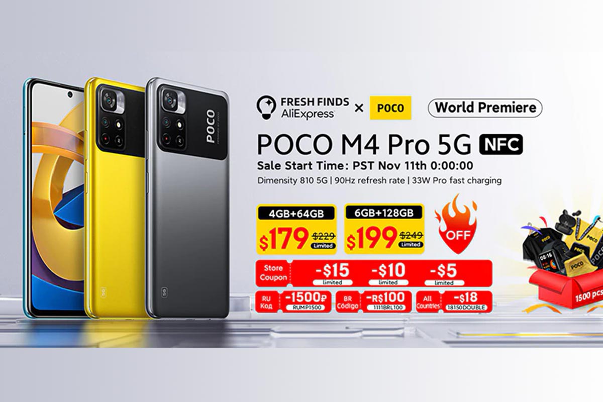 Подробнее о статье Мировая премьера смартфона POCO M4 Pro 5G nfc!